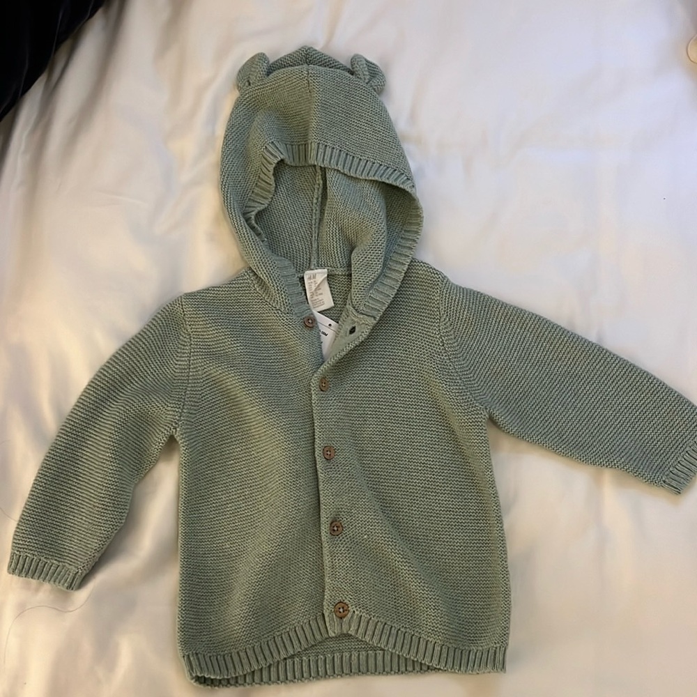 H&M Cotton Knit Baby Cardigan - size 12-18 months